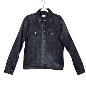 AG Adriano Goldschmied Jean Jacket Black Men's Distressed Denim Dart Small S